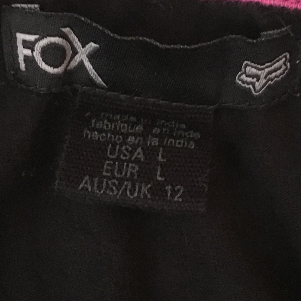 Fox Short Sleeve Black Dress/ Gray Print sz. L - Picture 5 of 5